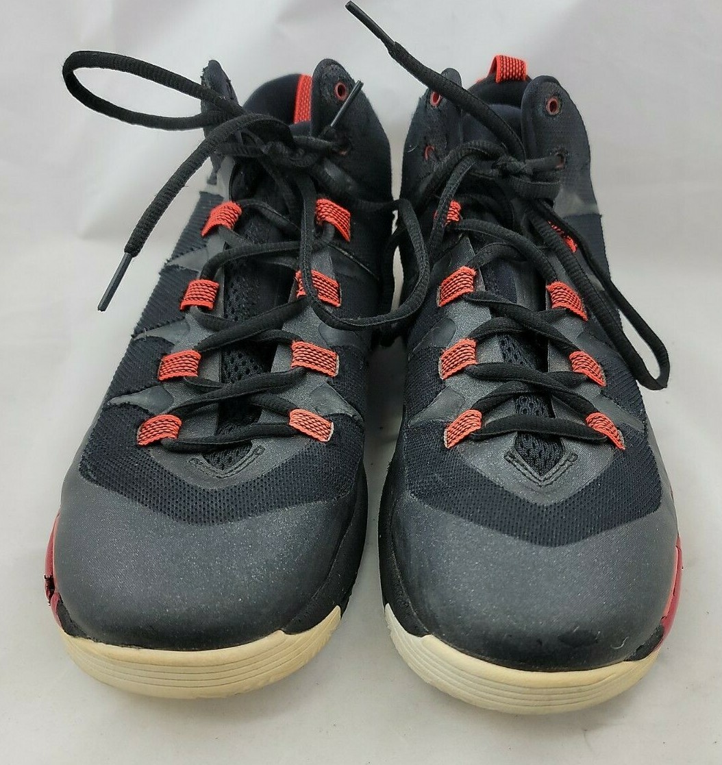 Nike Mens Jordan Super Fly 2 Basketball Shoes Size 8.5 Black red