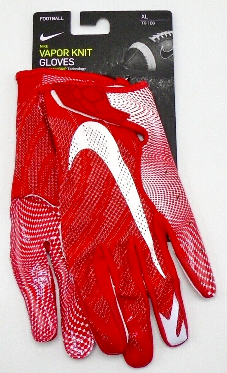 Nike Vapor Knit Football Gloves 3.0 Men's XL University Red/White