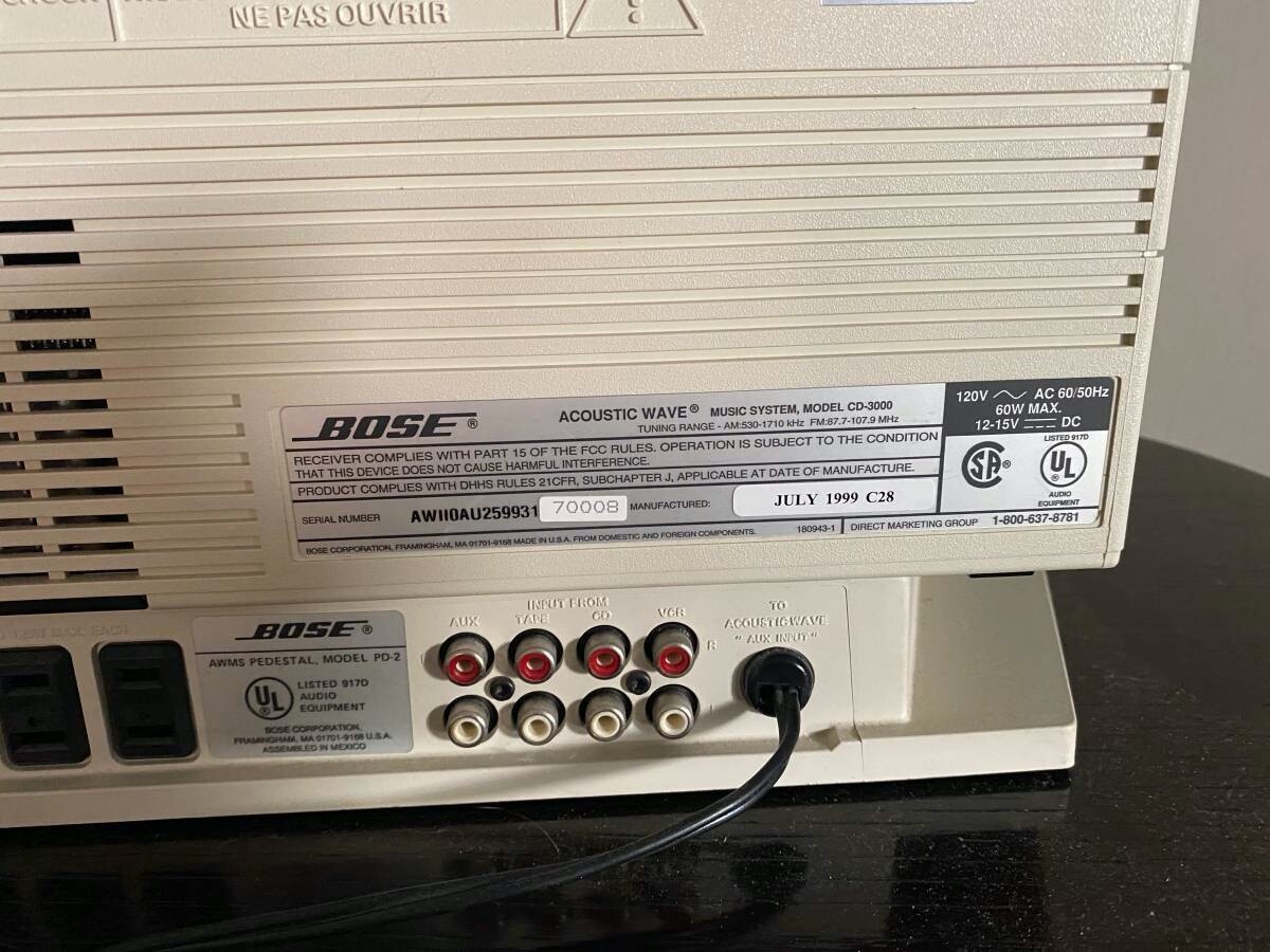 Bose Acoustic Wave Music System CD-3000 & Pedestal & Manual | eBay