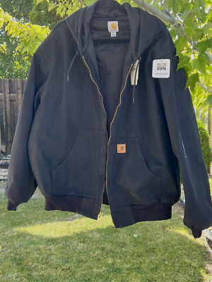 Carhartt Men's 2XL Black Sandstone Active Jacket J280 Quilted