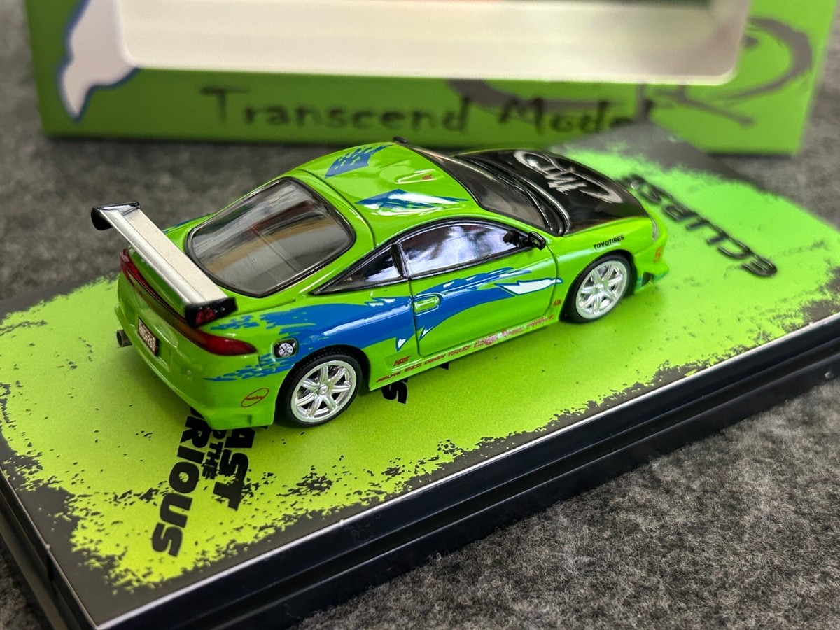 Transcend 1:64 Mitsubishi Green 1995 Eclipse GS FNF Sports Model