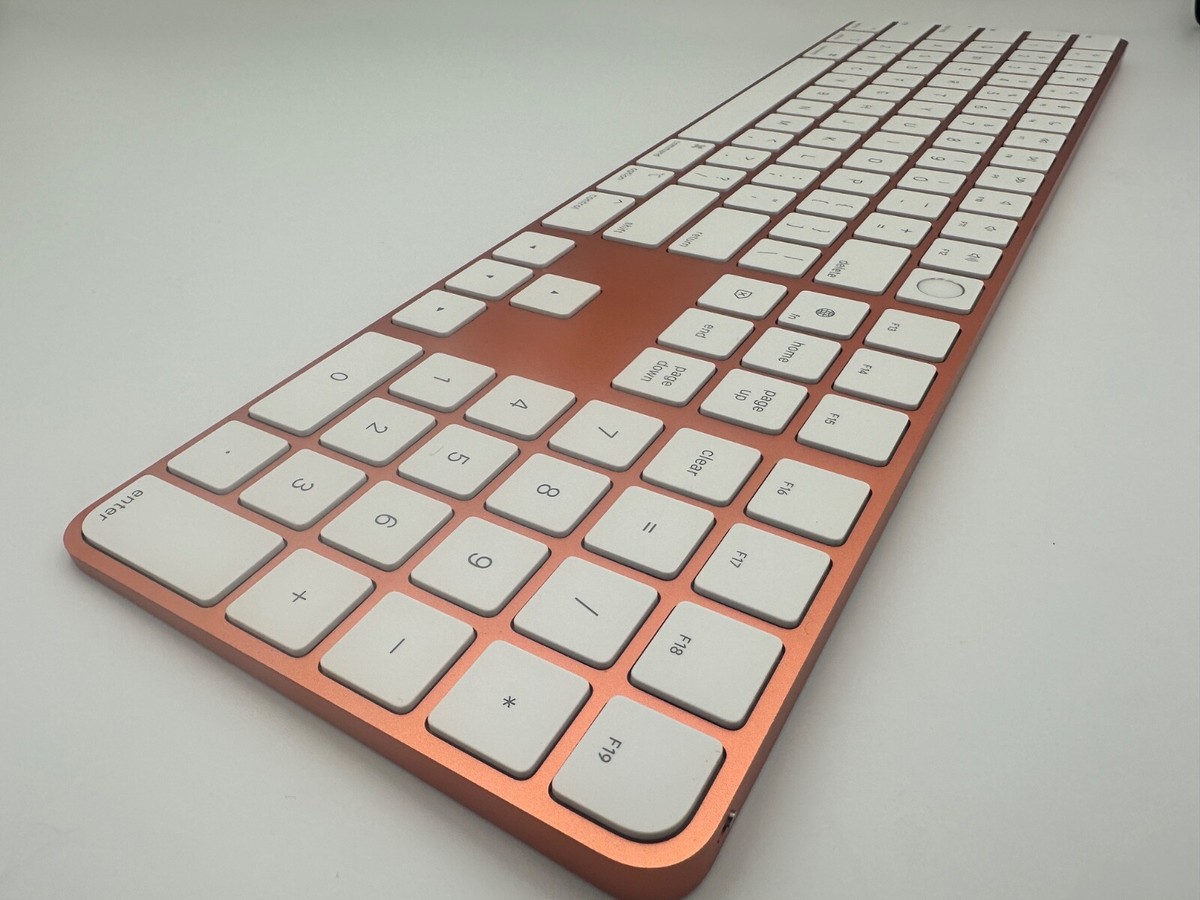 Orange Apple Magic Keyboard W/Touch ID & Numeric Keypad (10 key