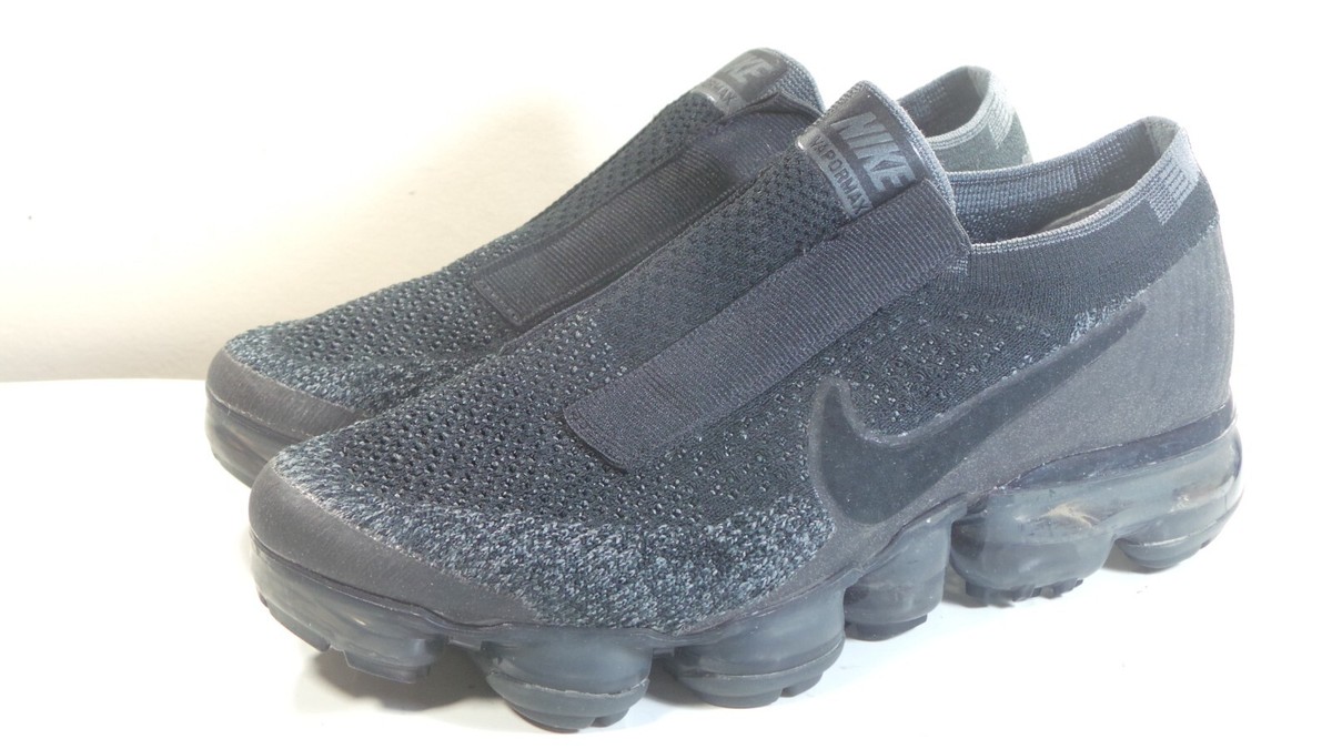 NIKE 2017 AIR VAPORMAX FLYKNIT MOC AQ0581 001 TRIPLE BLACK 4.5 MAX