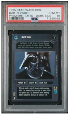 1995 Star Wars CCG, Darth Vader, Limited Premiere, Graded PSA 10