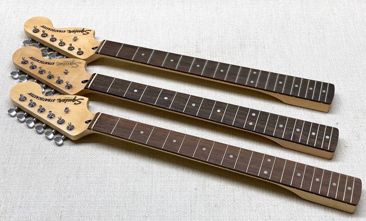 3-Pack Fender Squier Strat 70's Style LARGE HEADSTOCK Neck Laurel