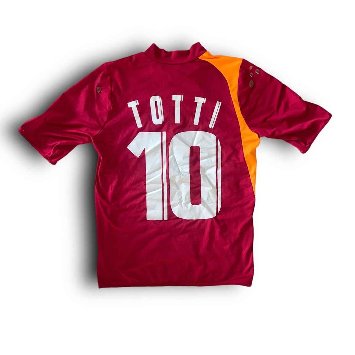 2005/06 AS Roma Home Jersey #10 Totti Sz S Diadora GIALLOROSSI