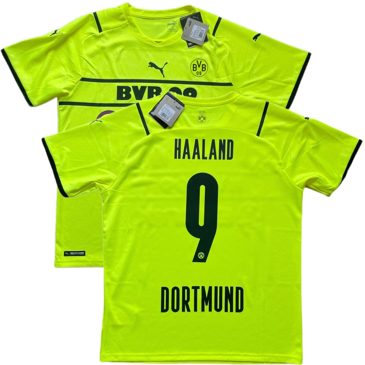 2021/22 Dortmund Home Cup Jersey #9 Haaland Large Puma Champions