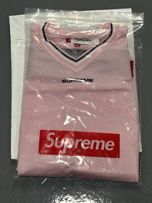 Supreme Jacquard Rib Football Jersey Pink XL In Hand Ready To Ship