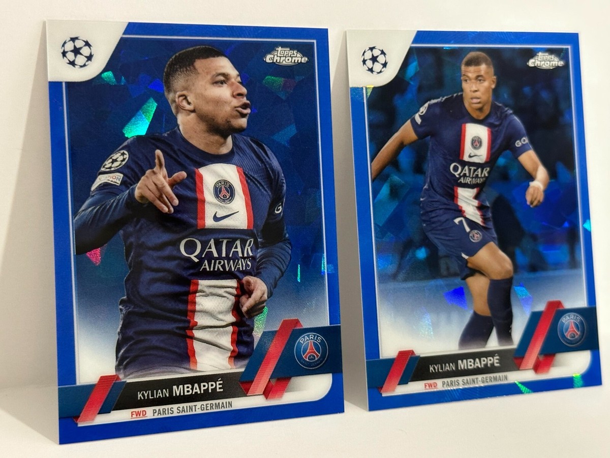 2022-23 Topps Chrome Sapphire UCL PSG Kylian Mbappe Variation