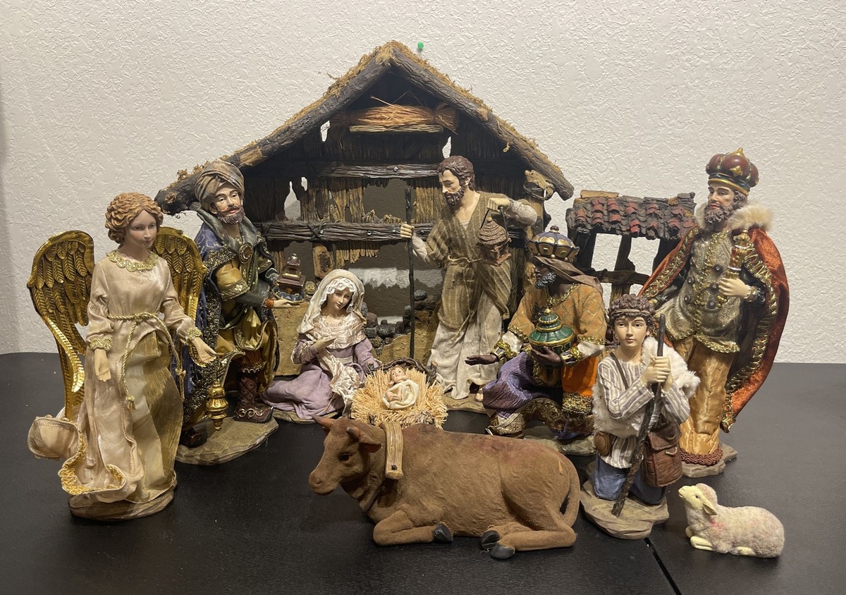 Kirkland Signature Nativity Large 562001 Costco 13 Pc Set Hand