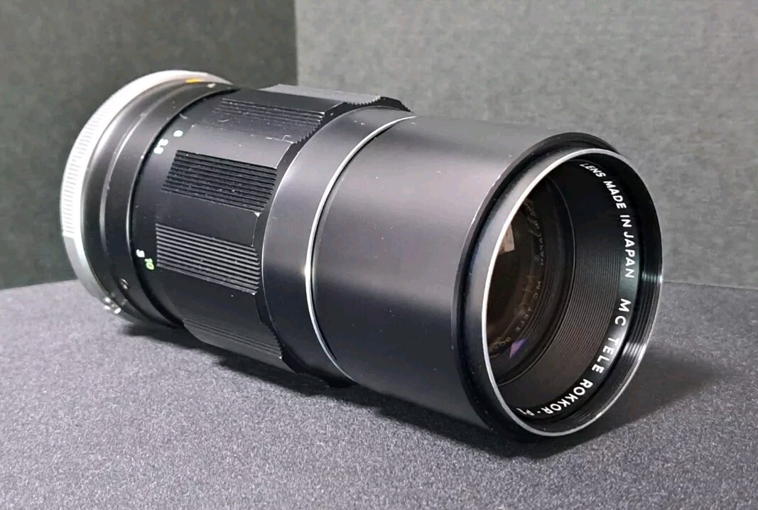🐾[Exc+3] vintage minolta mc tele rokkor pe 200mm f4.5 mf lens
