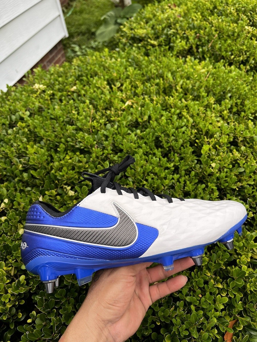 Nike Tiempo Legend 8 Elite SG-PRO, White/Hyper Royal, Size 8
