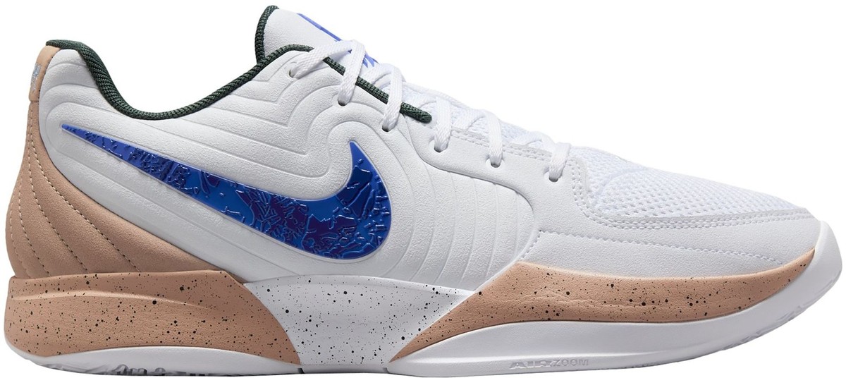 Nike Ja Morant 2 White/Royal Blue/Brown 2025 Mens Basketball Shoes