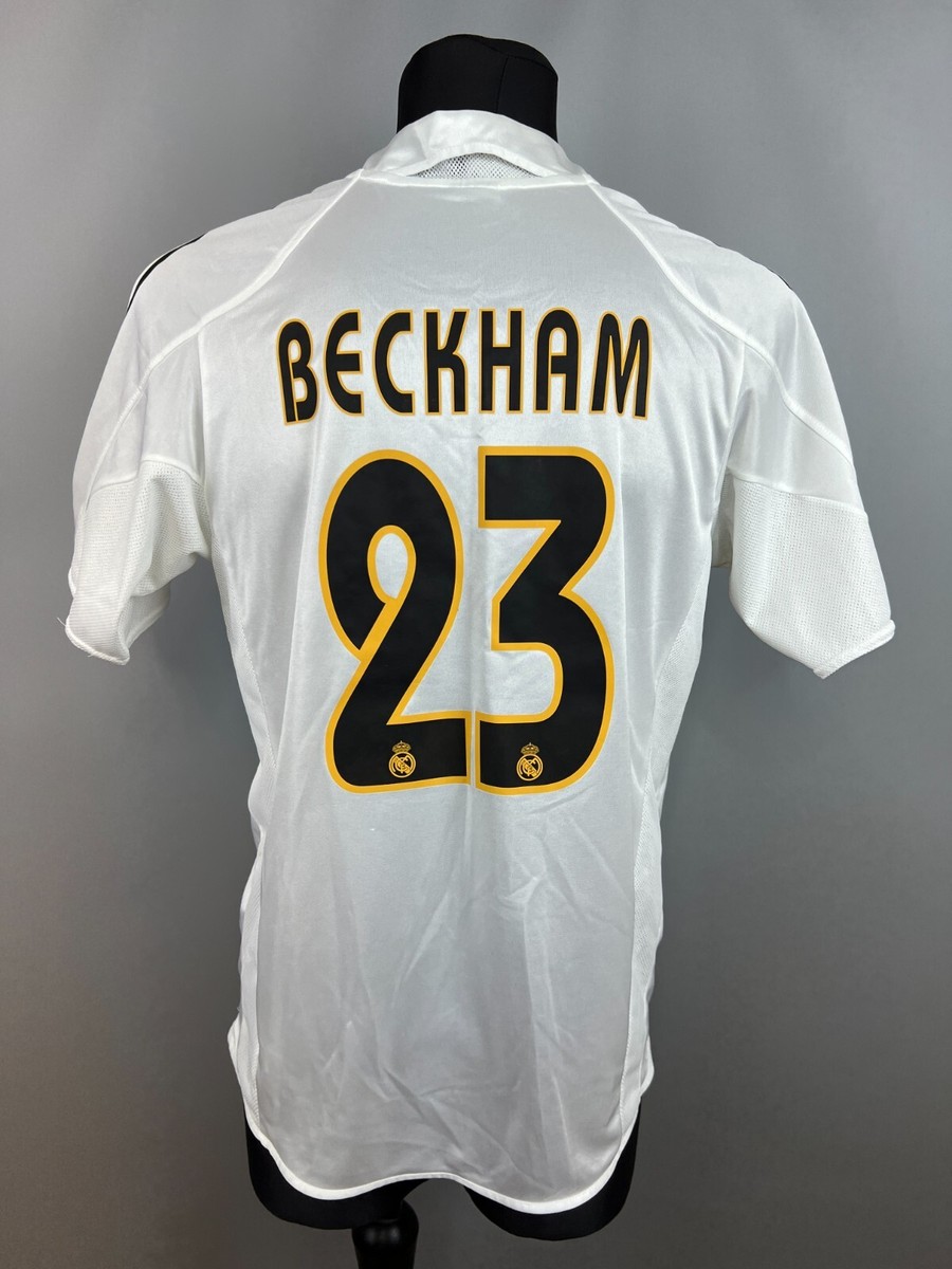 REAL MADRID 2004 2005 BECKHAM HOME SHIRT FOOTBALL SOCCER JERSEY