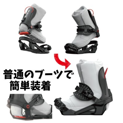 Clew FREEDOM 1.0 Binding Snowboard White Black S M L Size 24-25