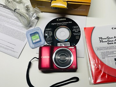 Canon PowerShot A2300 16.0MP Digital Camera - Red for sale online
