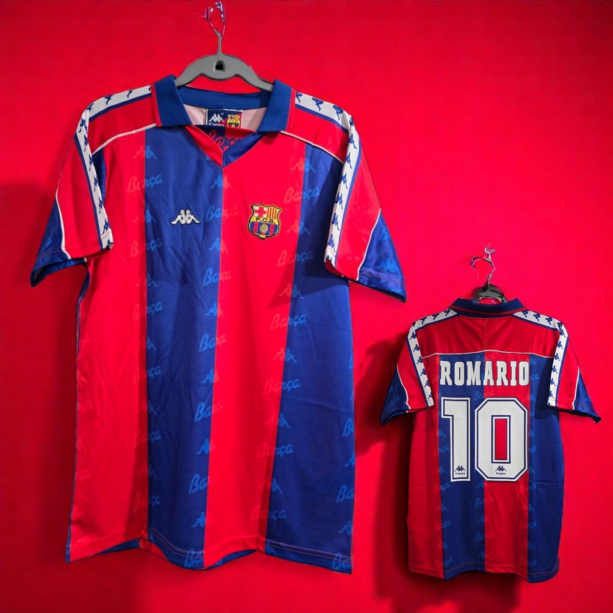 Barcelona Home 94/95 - Retro - ROMARIO # 10 - Large (USA-Medium