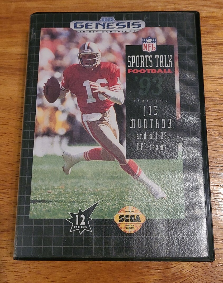 NFL Sports Talk Football 93 Game + Manual Vintage Sega Genesis Joe