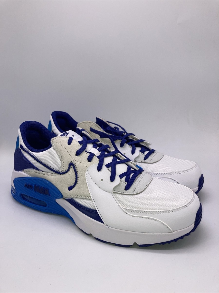 Nike Air Max Excee Shoes White Royal Blue Black DZ0795-100 Men's