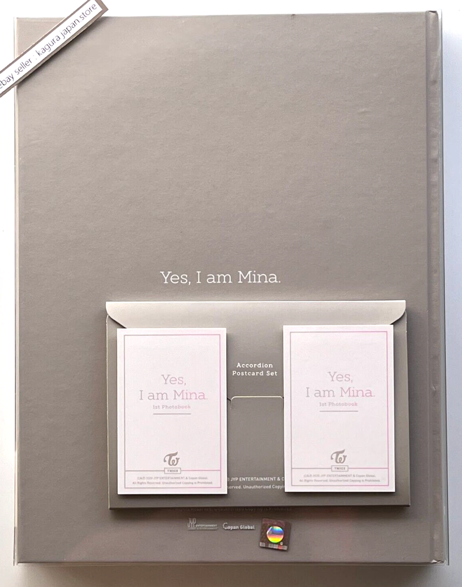TWICE Yes, I am Mina. Gray ver. 1st Photobook + Photocard ×2 +