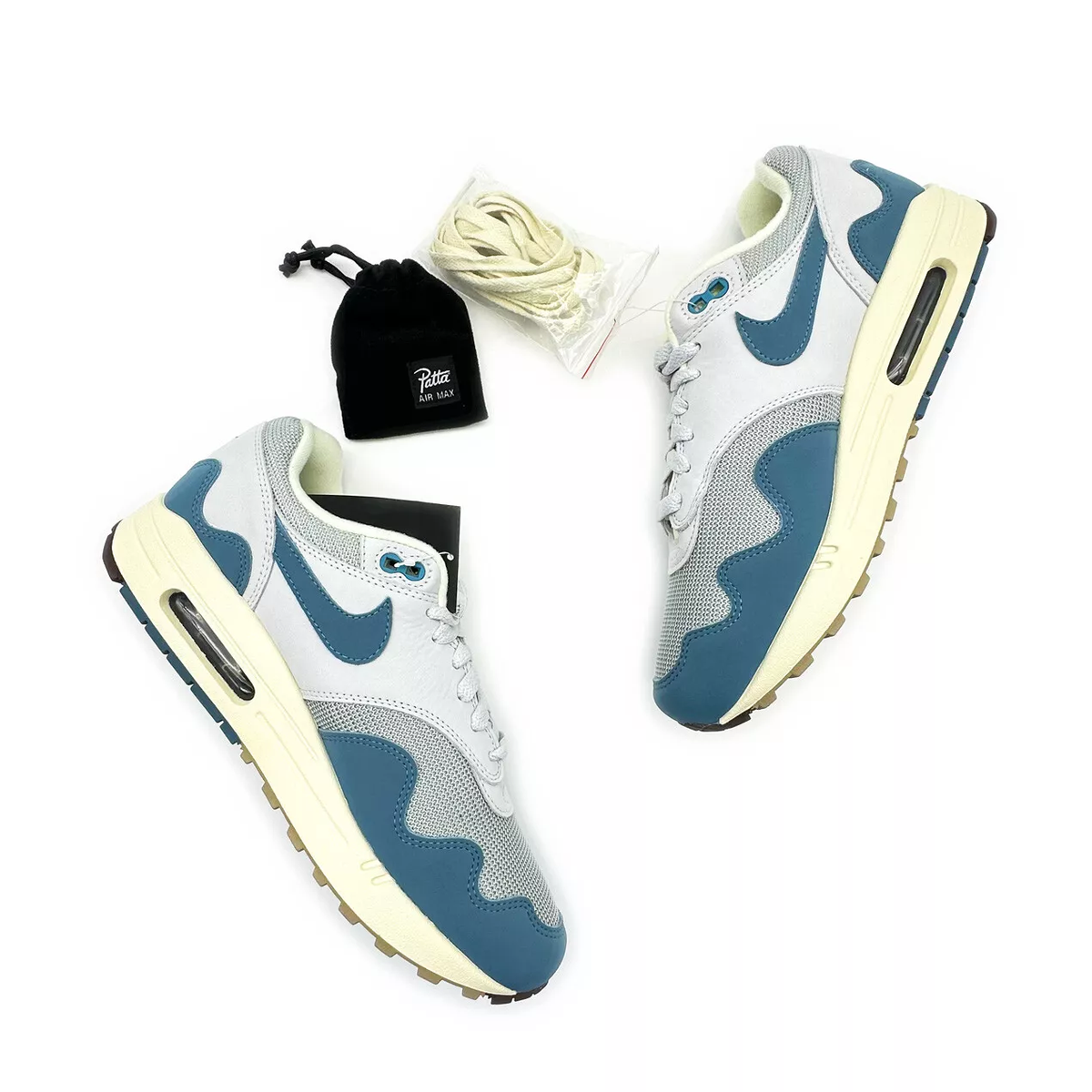 Nike Air Max 1 Patta Waves Noise Aqua w Bracelet 10.5 DH1348-004