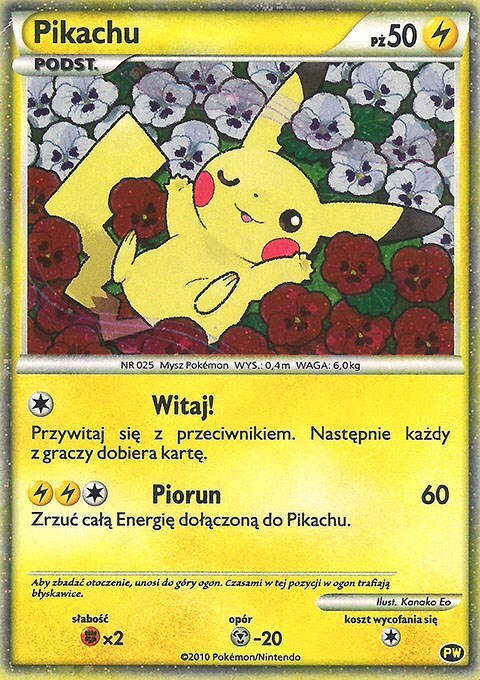 Pikachu (Polish) PW8 Pikachu World Collection Holo for sale online