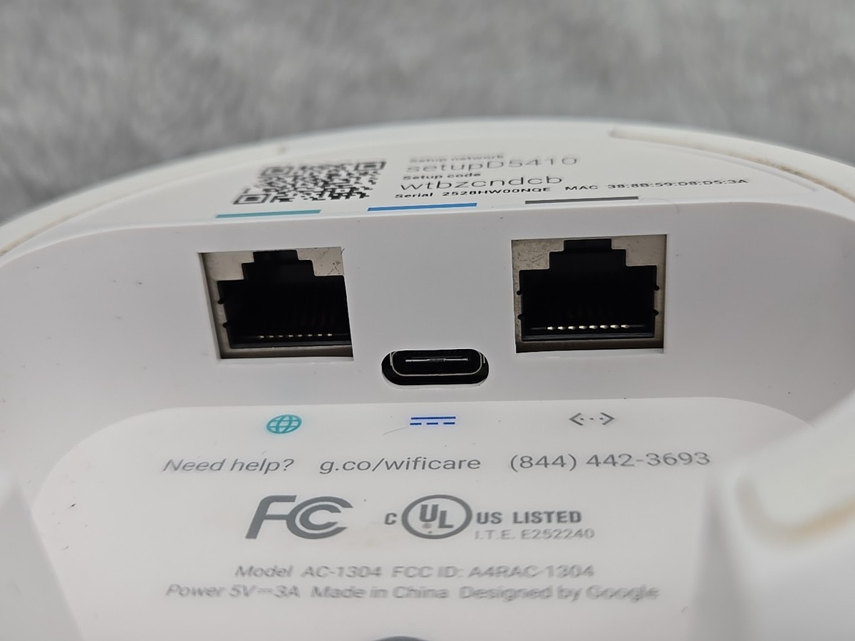 Google WIFI Access Point Router AC-1304 WIFI Google Mesh w/ Power