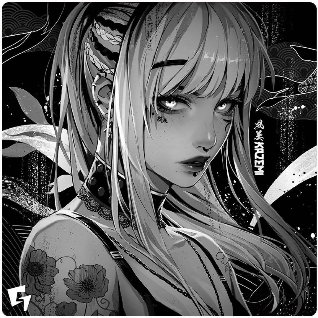 GLSSWRKS Kazemi Premium Glass Mousepad Dark Japan Limited Edition