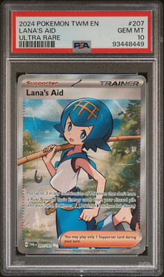 PSA 10 GEM Mint Lana's Aid 207/167 Ultra Rare Full Art Trainer