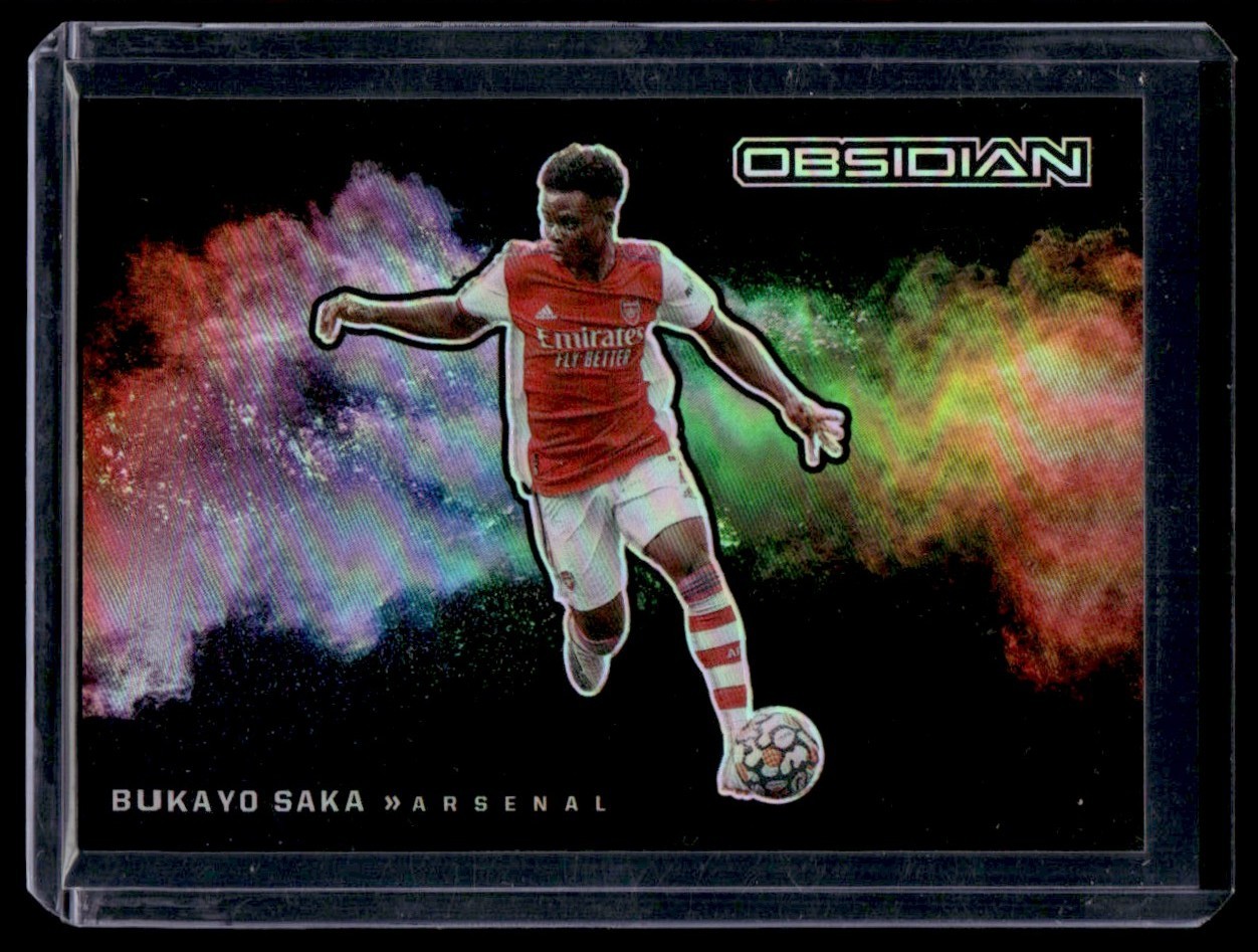 Bukayo Saka 2021 Obsidian #6 Black Color Blast /(SSP) Price Guide