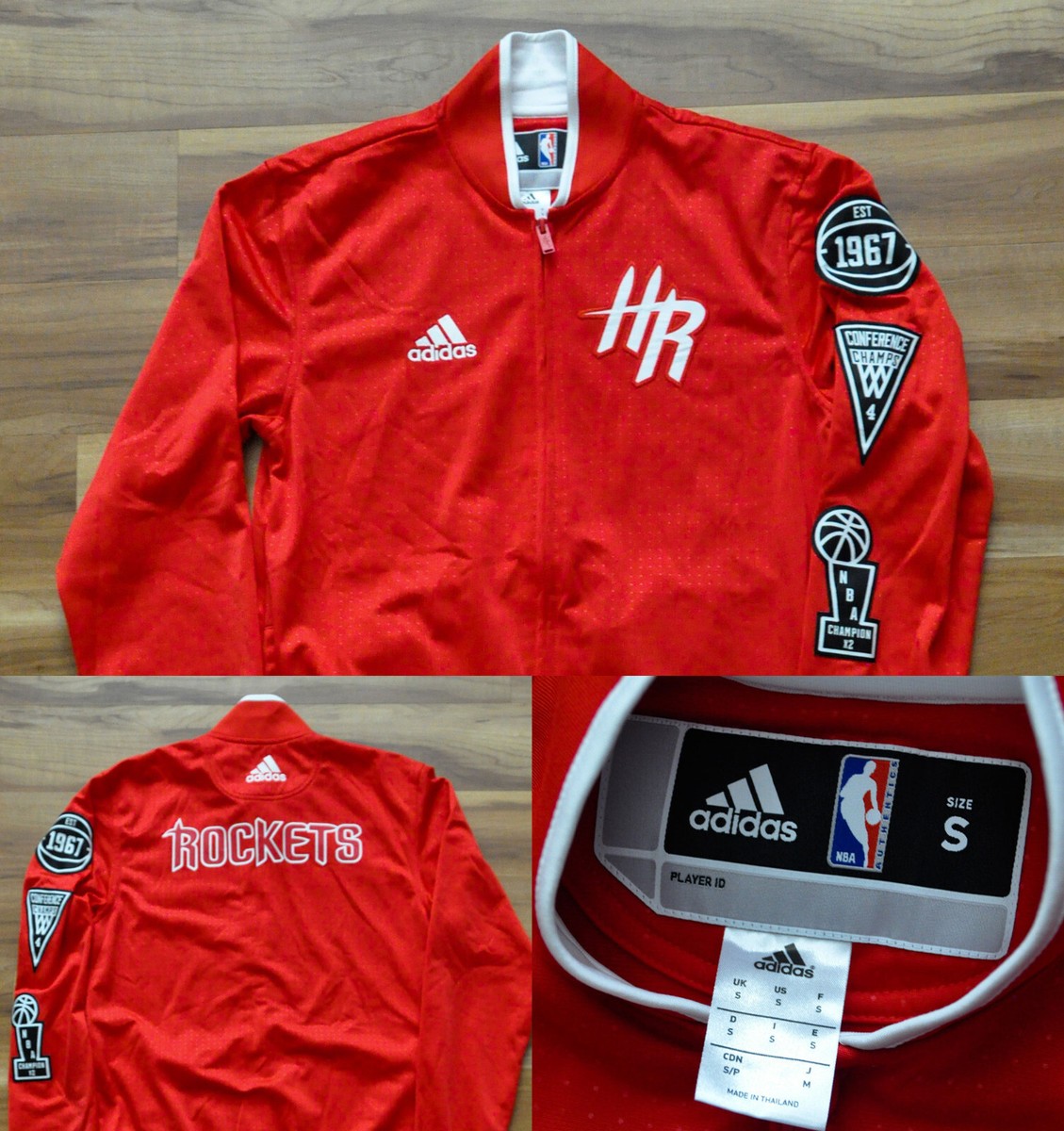 Houston Rockets Adidas Jacket Warmup On-Court 15-16 Red NBA Men S