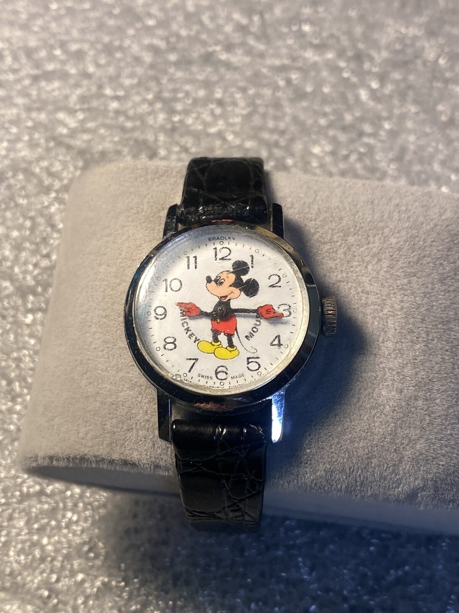 Vintage Bradley Mickey Mouse Watch Walt Disney Swiss Made
