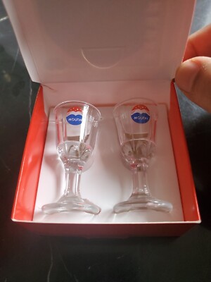 Moutai Glasses Two (2) Shot Glasses (small) W/ Moutai Logo