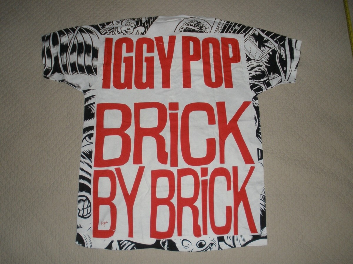 Iggy Pop brick by brick t-shirt vintage XL | eBay