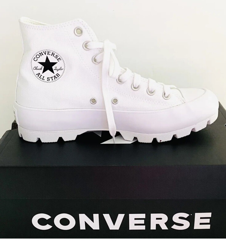 CONVERSE Chuck Taylor All Star Hi Lugged High Top White Shoes