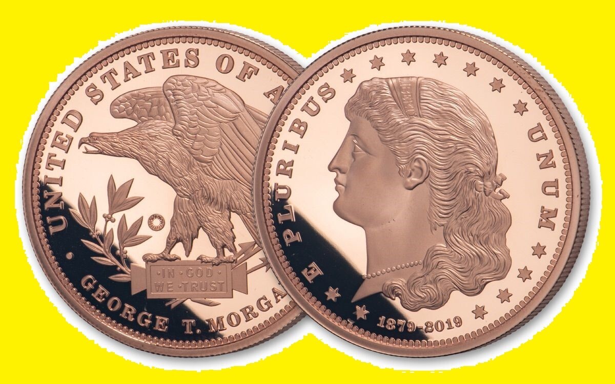 Morgan 1 oz Copper School Girl NGC PF 70 US Smithsonian 1879 2019