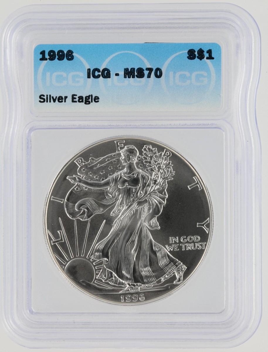 1996 Silver Eagle ICG MS70 S$1 Philadelphia Mint | eBay