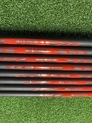 Set of 8 NS Pro Modus 3 Tour 105 Black Stiff Flex Golf Shafts 3