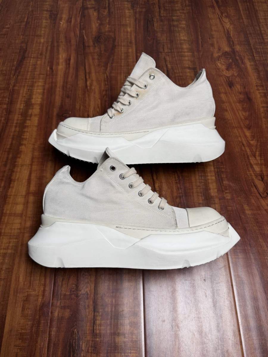 Rick Owens DRKSHDW Abstract Low Milk Off White Mens Sneakers