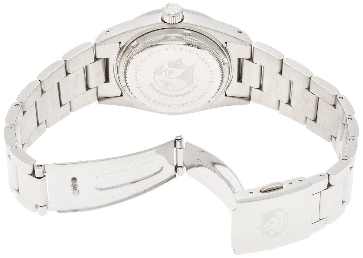 Felix the Cat Watch FLX001W1 Silver Stainless Steel Analog Silver