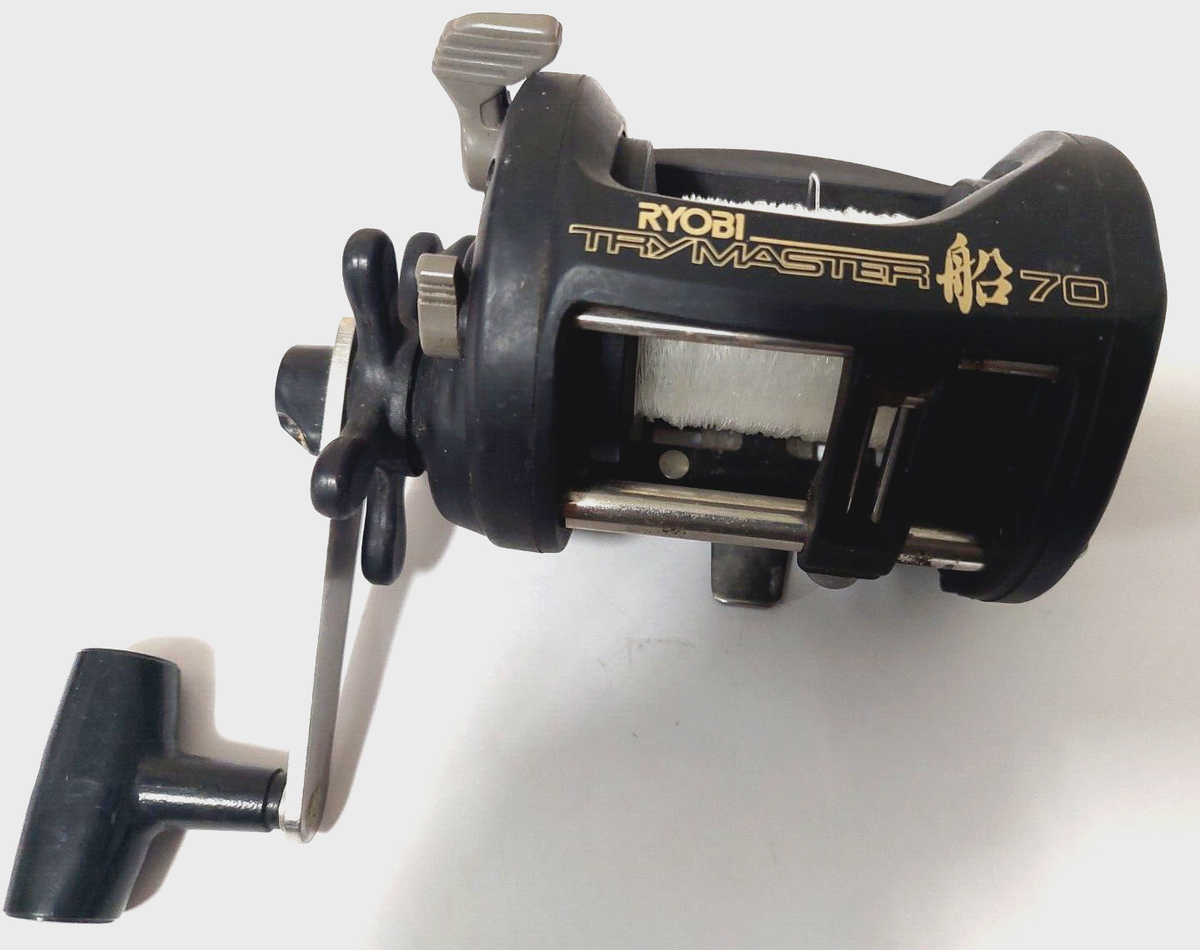 Ryobi TryMaster 70 Fishing Reel Made in Japan Used Black Try