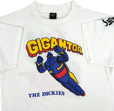 vintage 80s THE DICKIES GIGANTOR CONCERT T-Shirt MEDIUM/LARGE tour