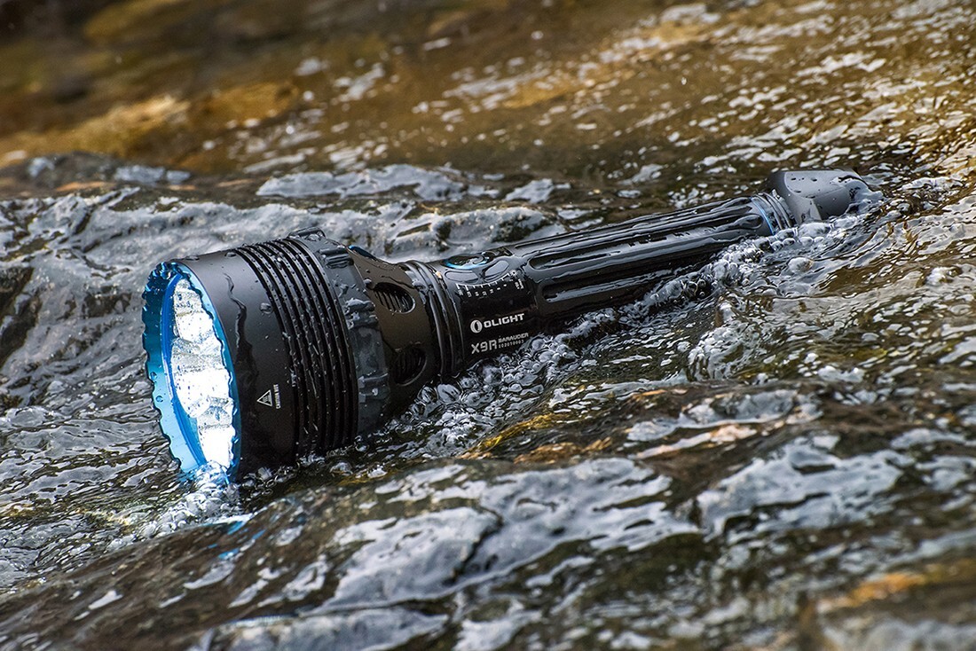 Olight X9R Marauder 25000 Lumesn Brightest Flashligt w/Case, Black