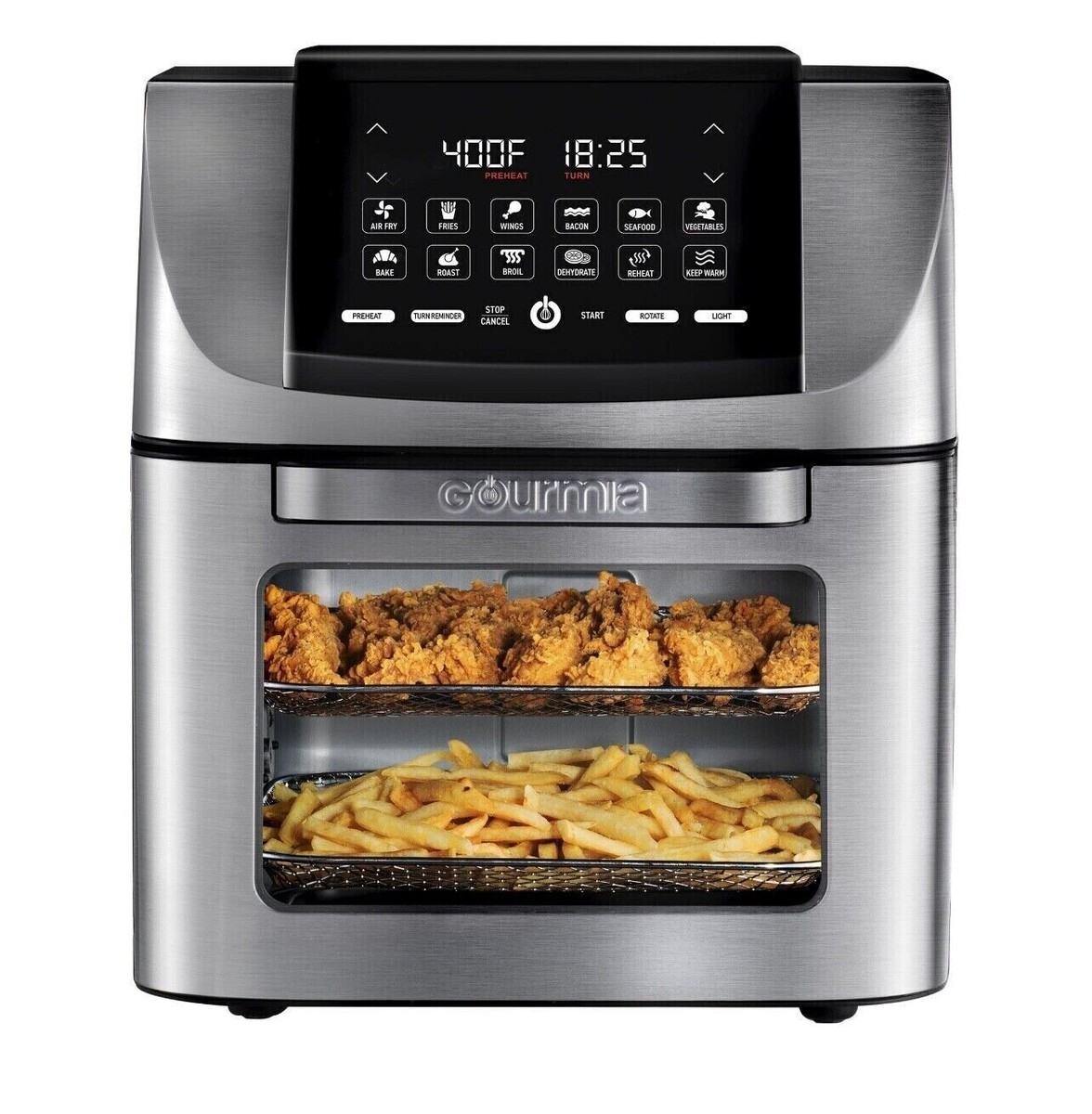 gourmia air fryer Air Fryer, Oven, Rotisserie, Dehydrator, 14 qt