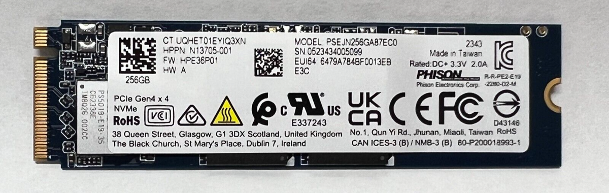 PHISON 256GB M.2 2280 PCIe Gen4 x4 NVMe SSD PSEJN256GA87EC0 | eBay