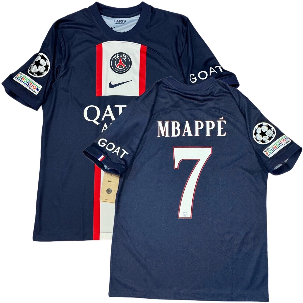 2022/23 PSG Home UCL Jersey #7 Mbappe Medium Nike Paris Saint