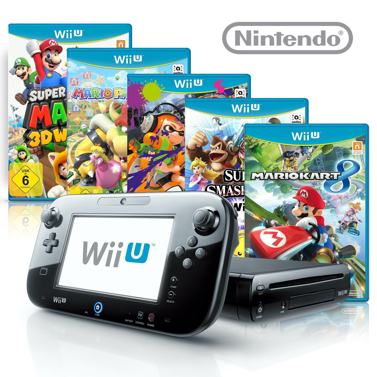 Nintendo Wii U WIIU Complete Console Bundle (Black/White) Pick
