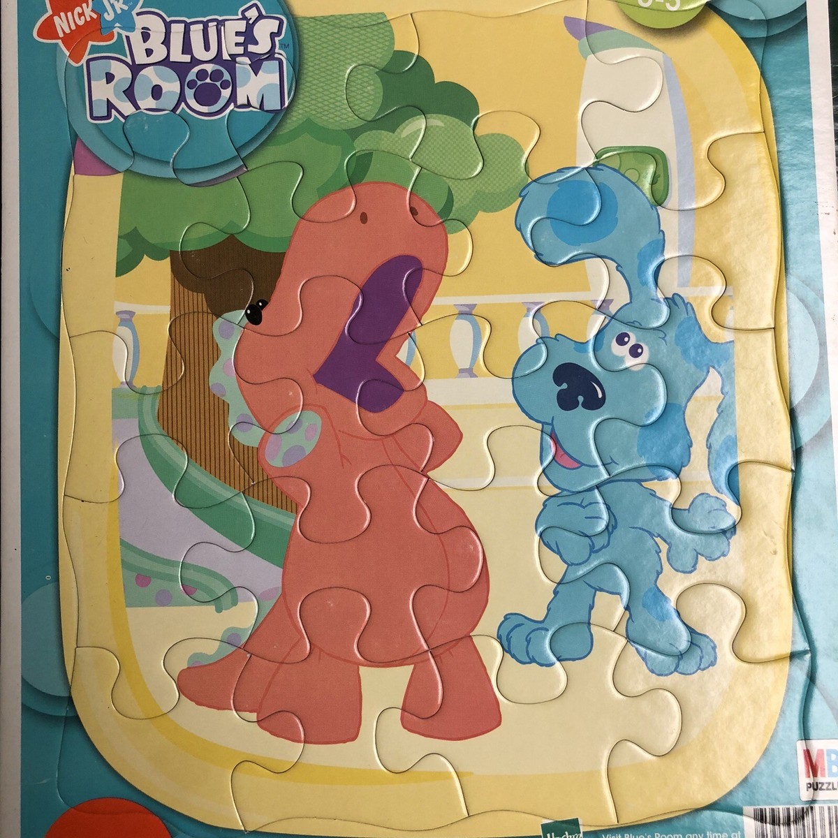 MB Puzzle Nick Jr. Blue's Room Frame Tray Puzzle 2005 Hasbro Blue