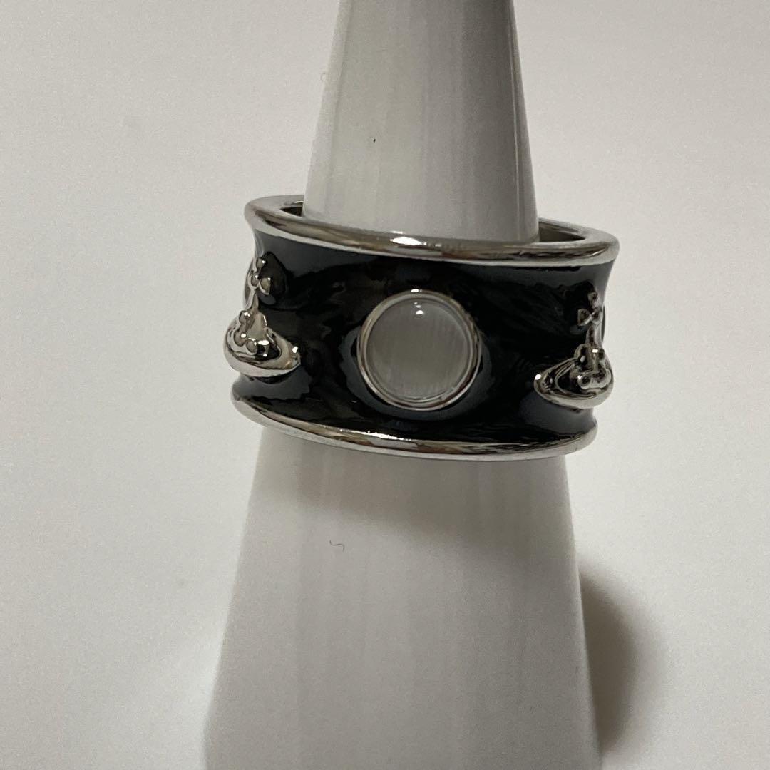 Vivienne Westwood Ring Size 6.5-7 King Black Silver NO BOX [EJ210