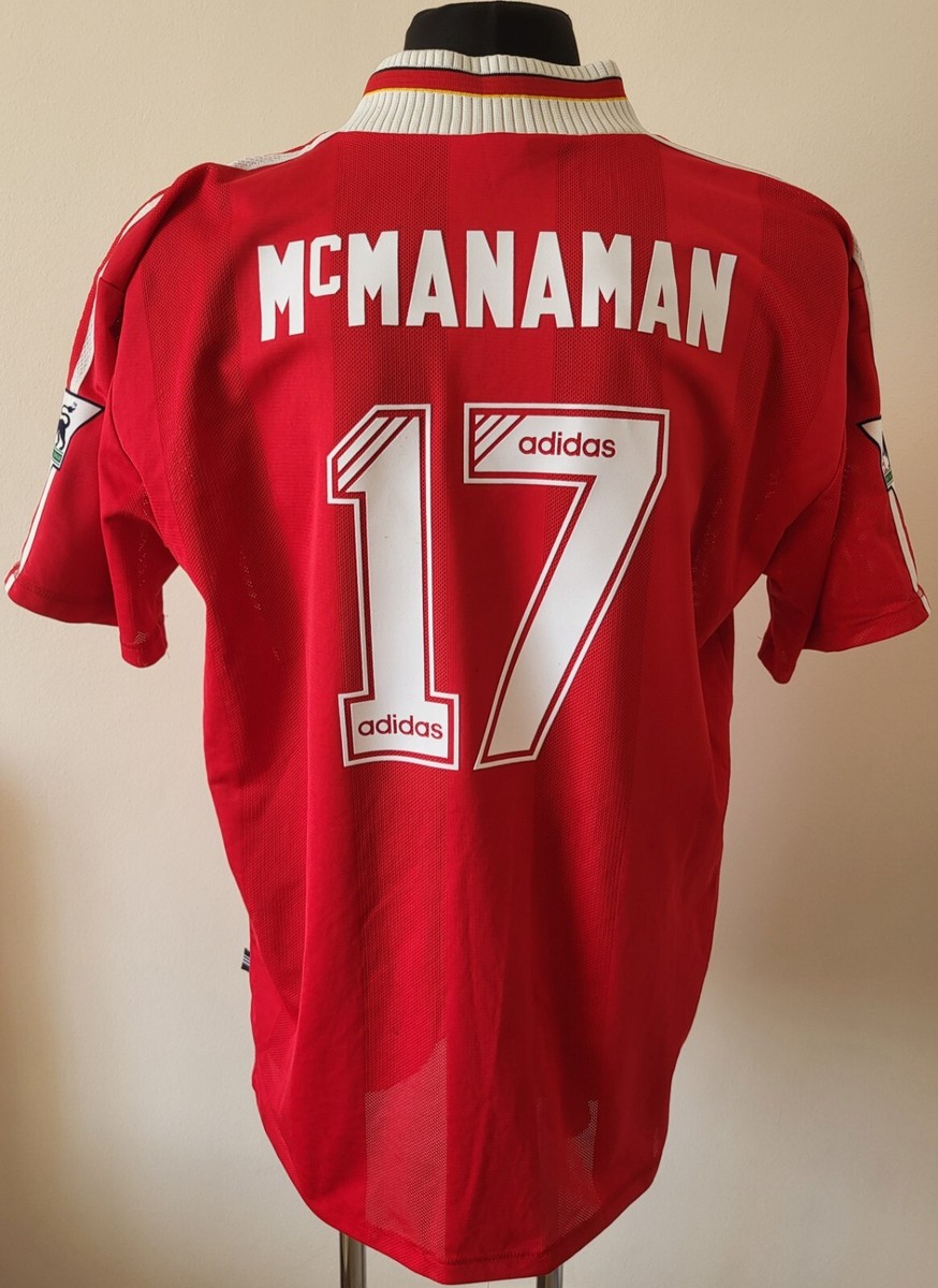 Liverpool 1995 - 1996 Home football Adidas shirt #17 McManaman